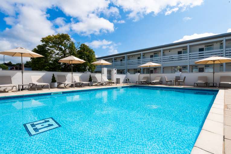 The Barnstaple Hotel Outdoor Swimming Pool with Sun Loungers