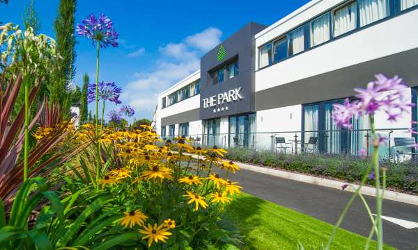 Park Hotel External View with Flowers