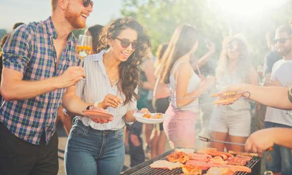 group of friends at a BBQ