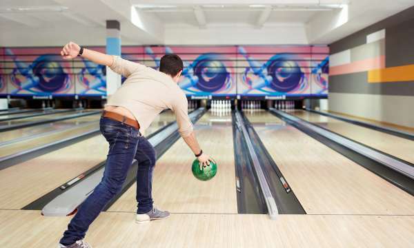 man bowling