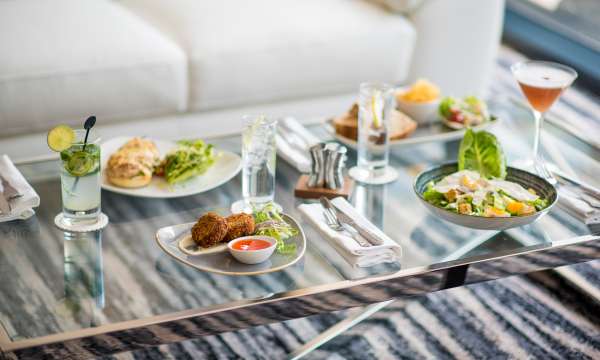 season bar lunch dishes at the park hotel