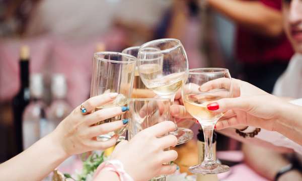 Hands Toasting at Celebration 