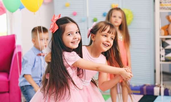 children playing at a party