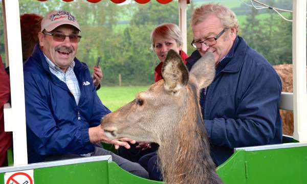 People with deer at World of Country Life