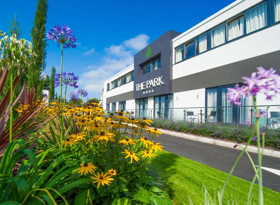 Park Hotel External View with Flowers