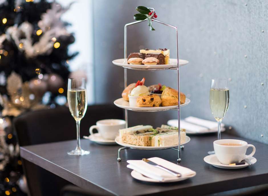 Park Hotel Restaurant Dining Festive Christmas Afternoon Tea with Prosecco