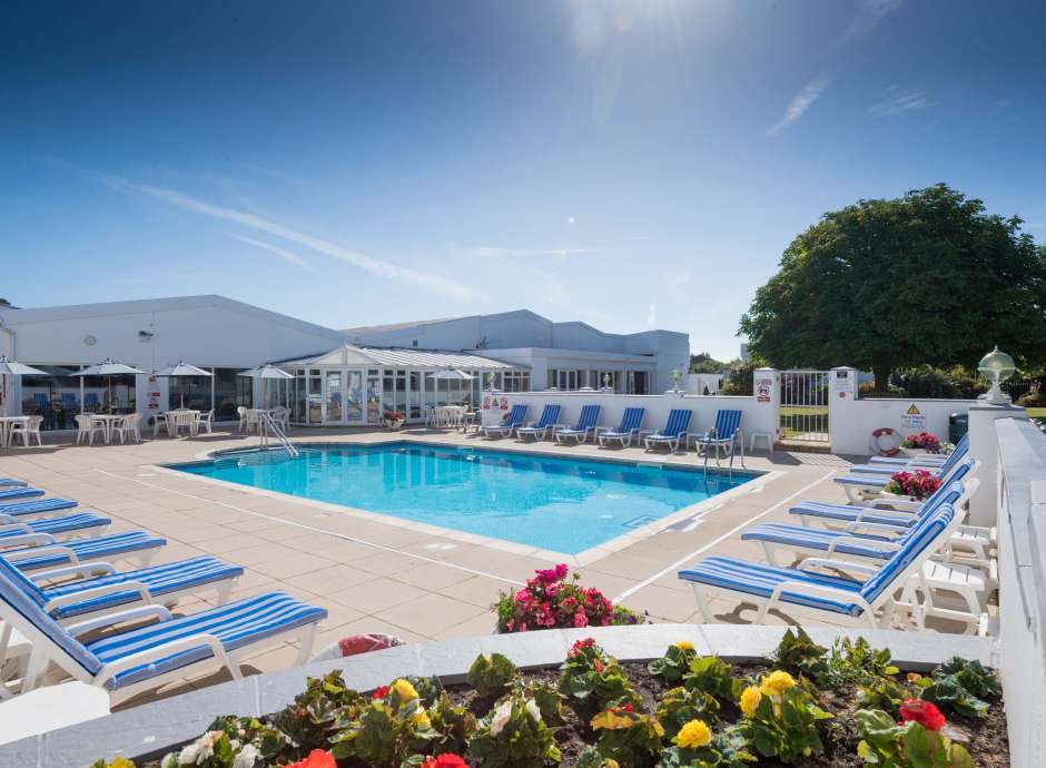 The Barnstaple Hotel Outdoor Swimming Pool and Sun Loungers