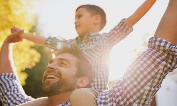 Son on father's Shoulders