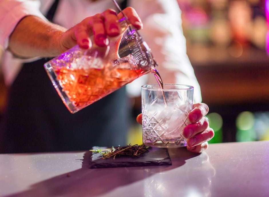 Cocktail Being Made at Bar62 Barnstaple